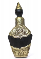 Snuff Bottle in legno e metallo